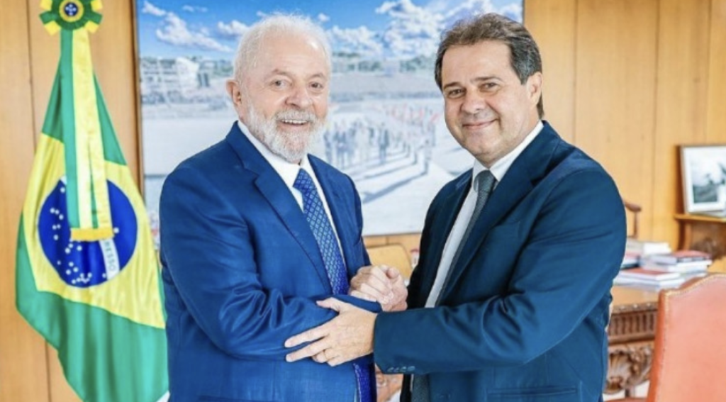 Evandro Leitão com o presidente Lula em Brasília Crédito: Ricardo Stuckert/Reprodução