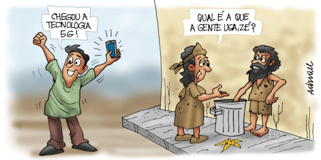 Charge do Adnael Silva - E nestes tempos tecnológicos... 10 Blog do Eliomar