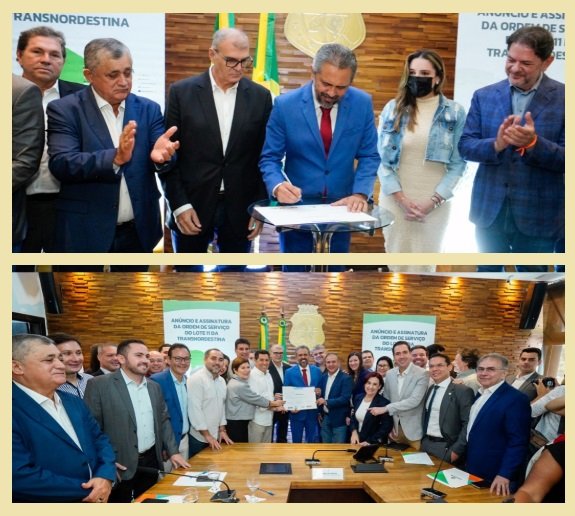 Elmano assina ordem de serviço de mais um lote da Transnordestina 3 Blog do Eliomar