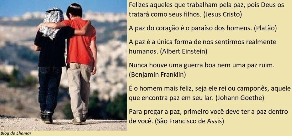 Hoje é o Dia Mundial da Paz 10 Blog do Eliomar