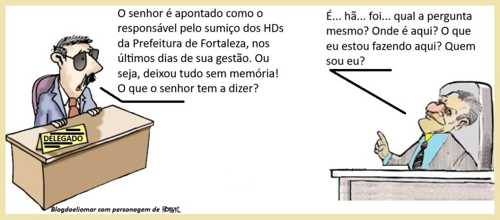 "E na falta de... de... memória!" - A Charge do Blogdoeliomar 5 Blog do Eliomar