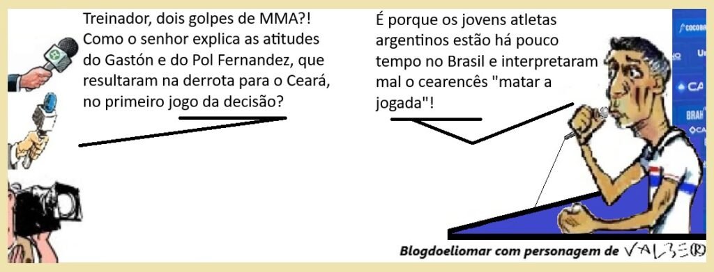 "E o cearencês na interpretação de argentinos..." - A Charge do Blogdoeliomar 1 Blog do Eliomar