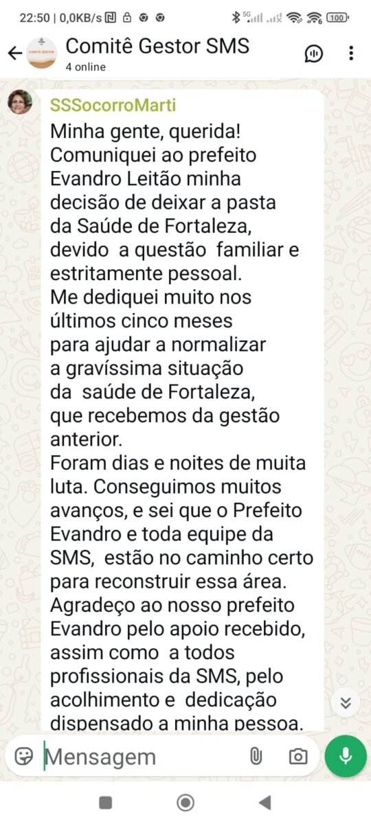 Socorro Martins deixa a pasta municipal da Saúde 1 Blog do Eliomar