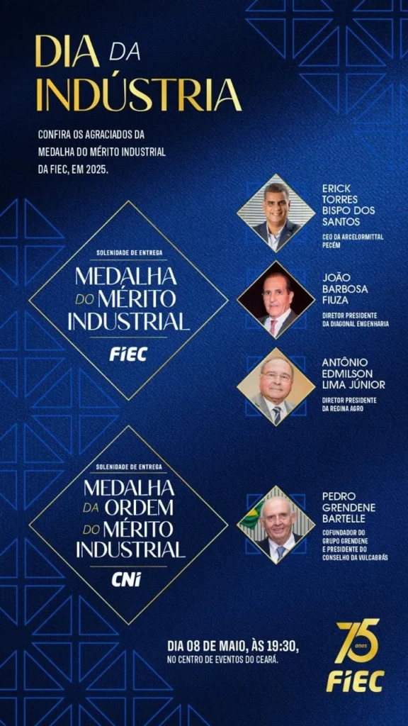 FIEC comemora nesta quinta-feira, com homenagens, o Dia da Indústria 4 Blog do Eliomar