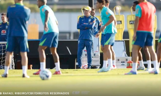 Ancelotti comanda o primeiro treino da seleção brasileira 2 Blog do Eliomar
