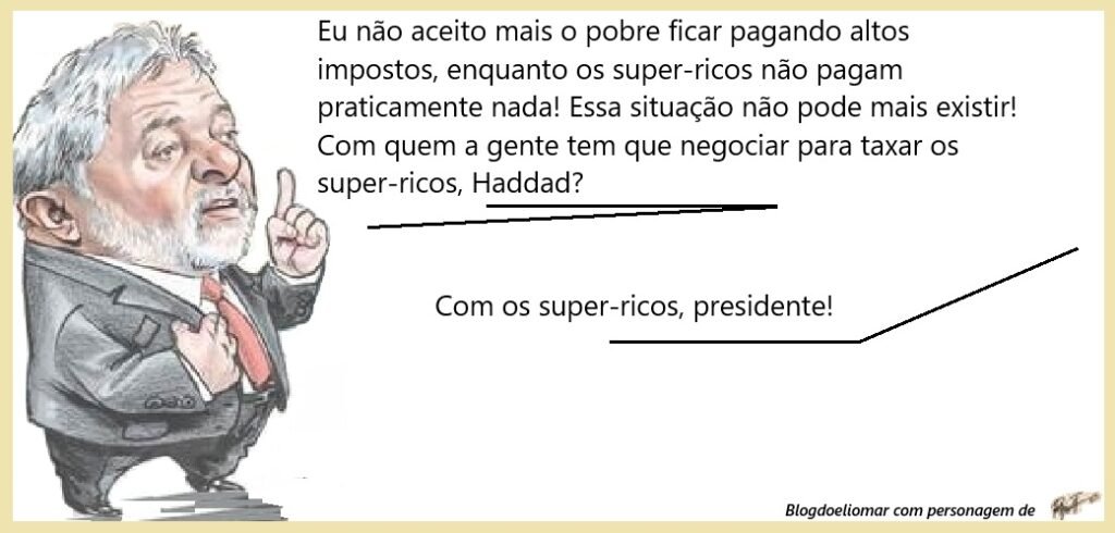 "Lula e a taxação dos super-ricos" - A Charge do Blogdoeliomar 7 Blog do Eliomar
