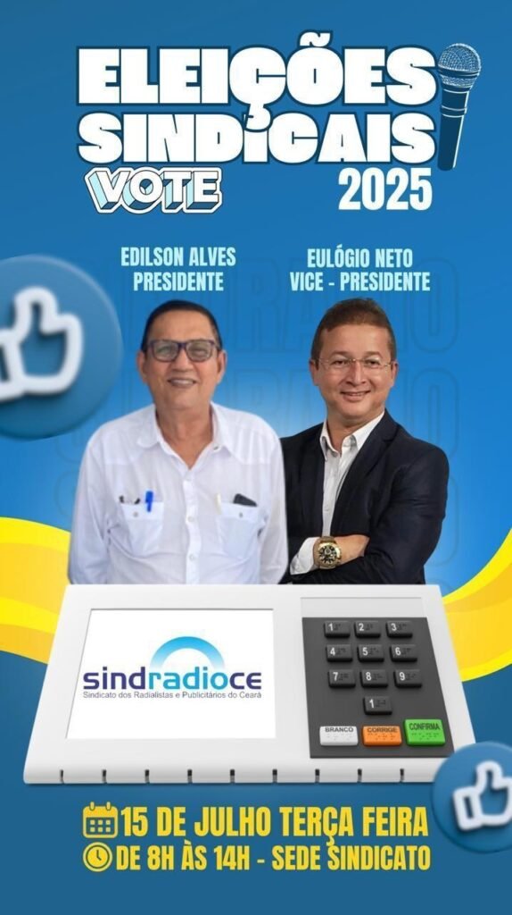 Radialistas do Ceará elegem nova diretoria do sindicato nesta terça 2 Blog do Eliomar