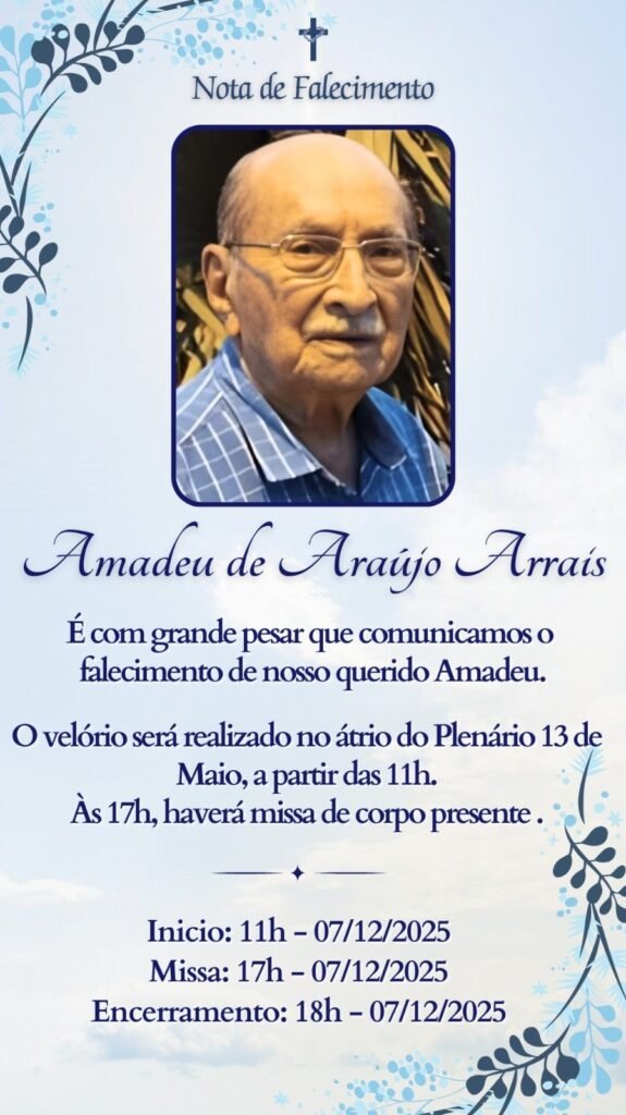 Morre o ex-deputado Amadeu Arrais, aos 101 anos 1 Blog do Eliomar