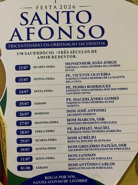 Paróquia de Santo Afonso, em Fortaleza, abre hoje a festa do padroeiro 1 Blog do Eliomar